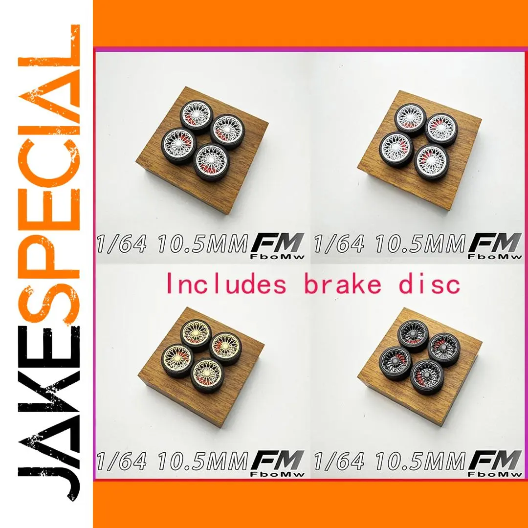 1:64 Scale Metal Modified Wheel Set for Diecast Cars 1 1:64 Scale Metal Modified Wheel Set for Diecast Cars