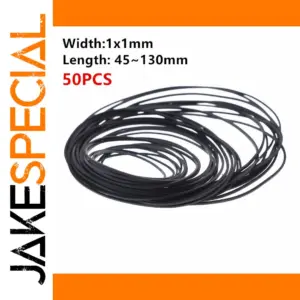 Set of 50 Rubber Drive Belts for Media Devices
