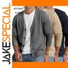 Men's Slim-Fit V-Neck Cardigan in Solid Colors