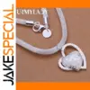 Elegant Silver Heart Necklace for Women