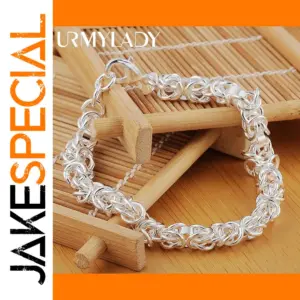 Sterling Silver Unisex Chain Bracelet 20cm