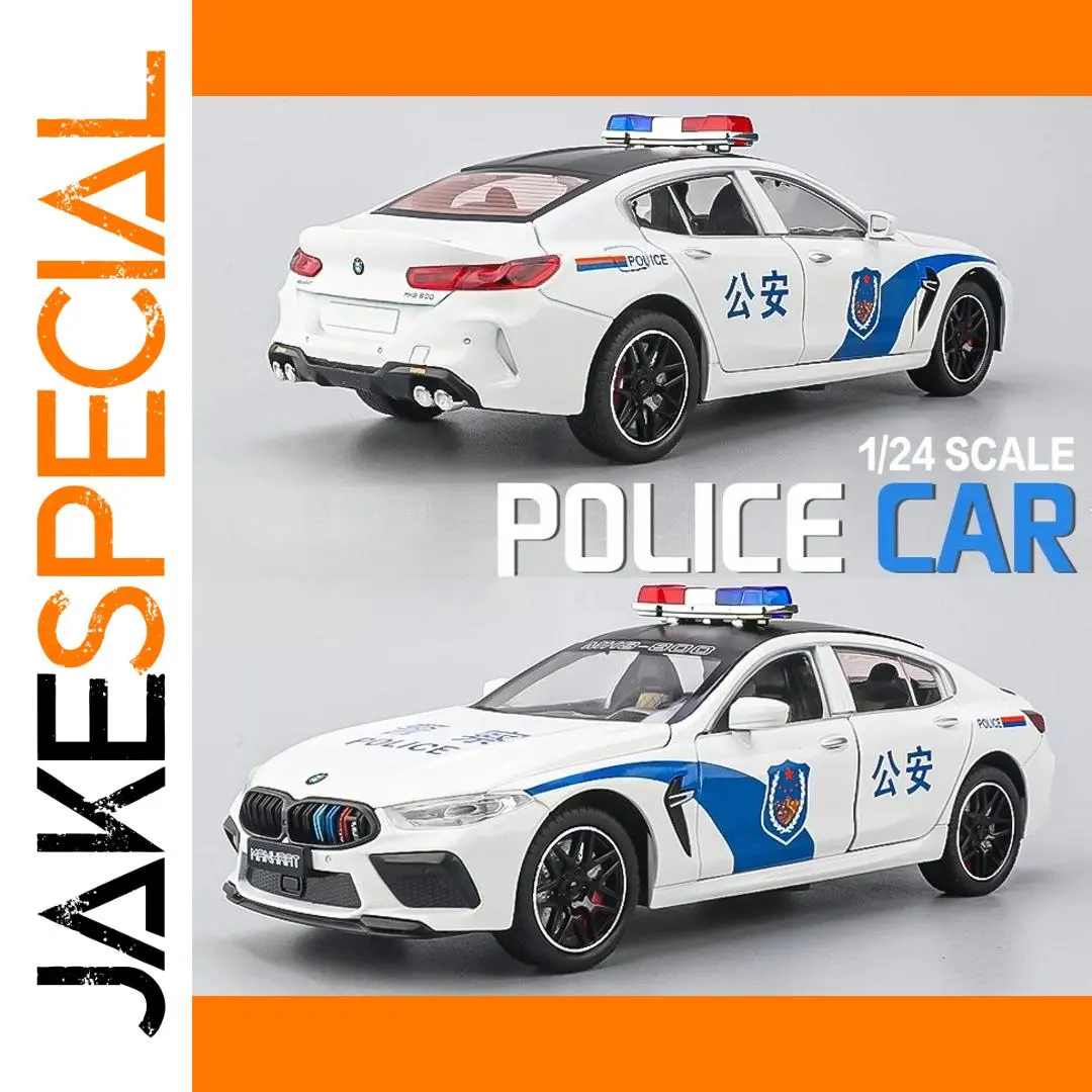 1:24 Scale Police Car Model with Lights 1 1:24 Scale Police Car Model with Lights