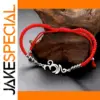 Vibrant Red and Silver Stainless Steel Bracelet