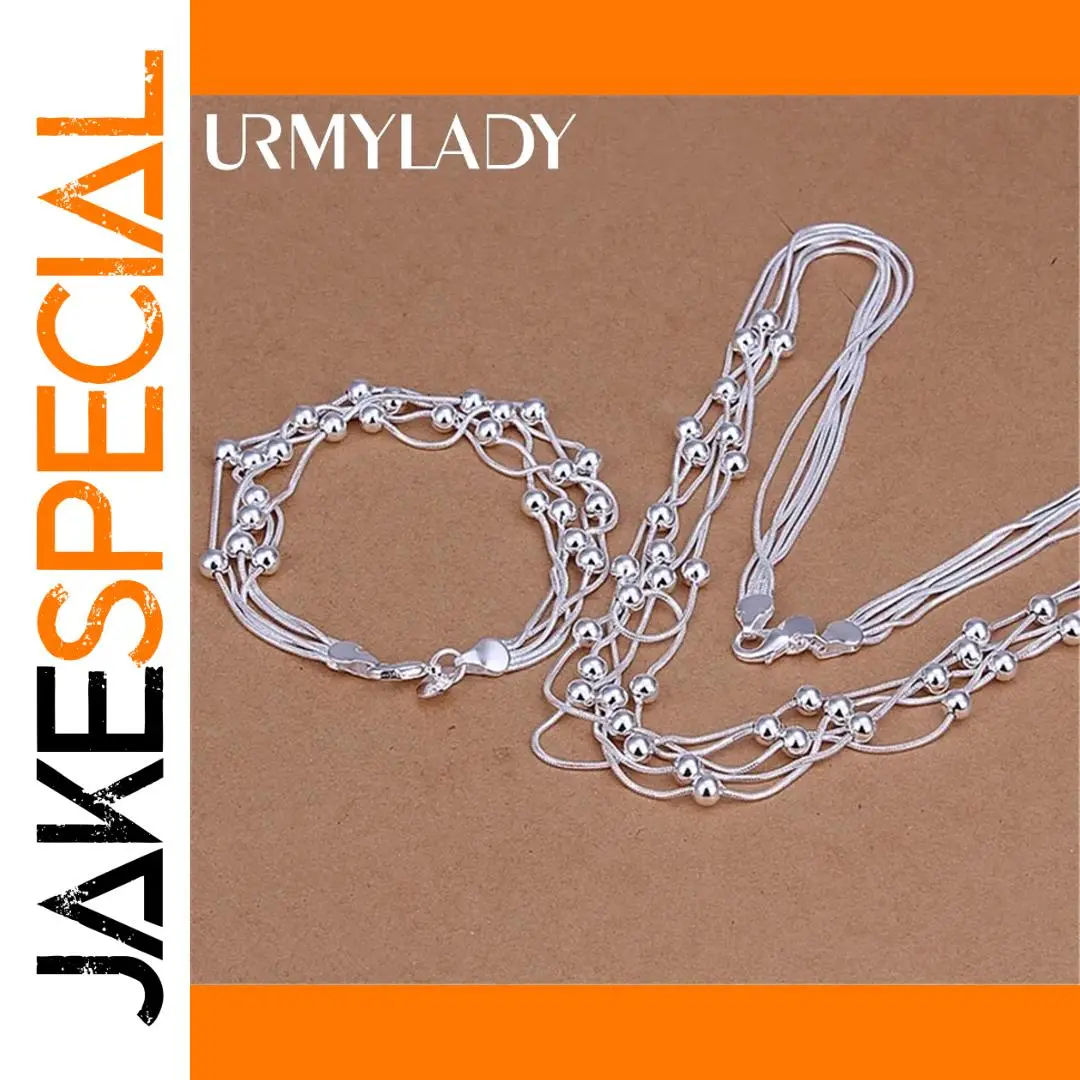 925 Sterling Silver Multi-Layer Jewelry Set 1 925 Sterling Silver Multi-Layer Jewelry Set