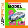 Silver GTR-R34 Alloy Car Model 1:24 Scale