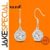 Elegant Sterling Silver Zirconia Earrings