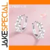 925 Sterling Silver Face-Shaped Hoop Earrings