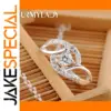 Elegant Silver Zircon Wedding Band