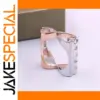 Dual-Tone Zircon Punk Ring with Silver & Rose Gold