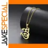 Elegant Stainless Steel Persian Calligraphy Necklace