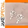 Stainless Steel Egyptian Symbols Earrings