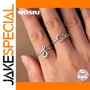 925 Sterling Silver Infinity Open Ring Model CTR702-E