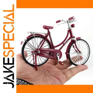 Vintage Red Alloy Miniature Bicycle Collectible