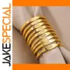 Gold Stainless Steel Angel Number Ring for Men and Women