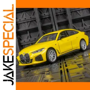 Vibrant Yellow BMW i4 M50 Diecast Model