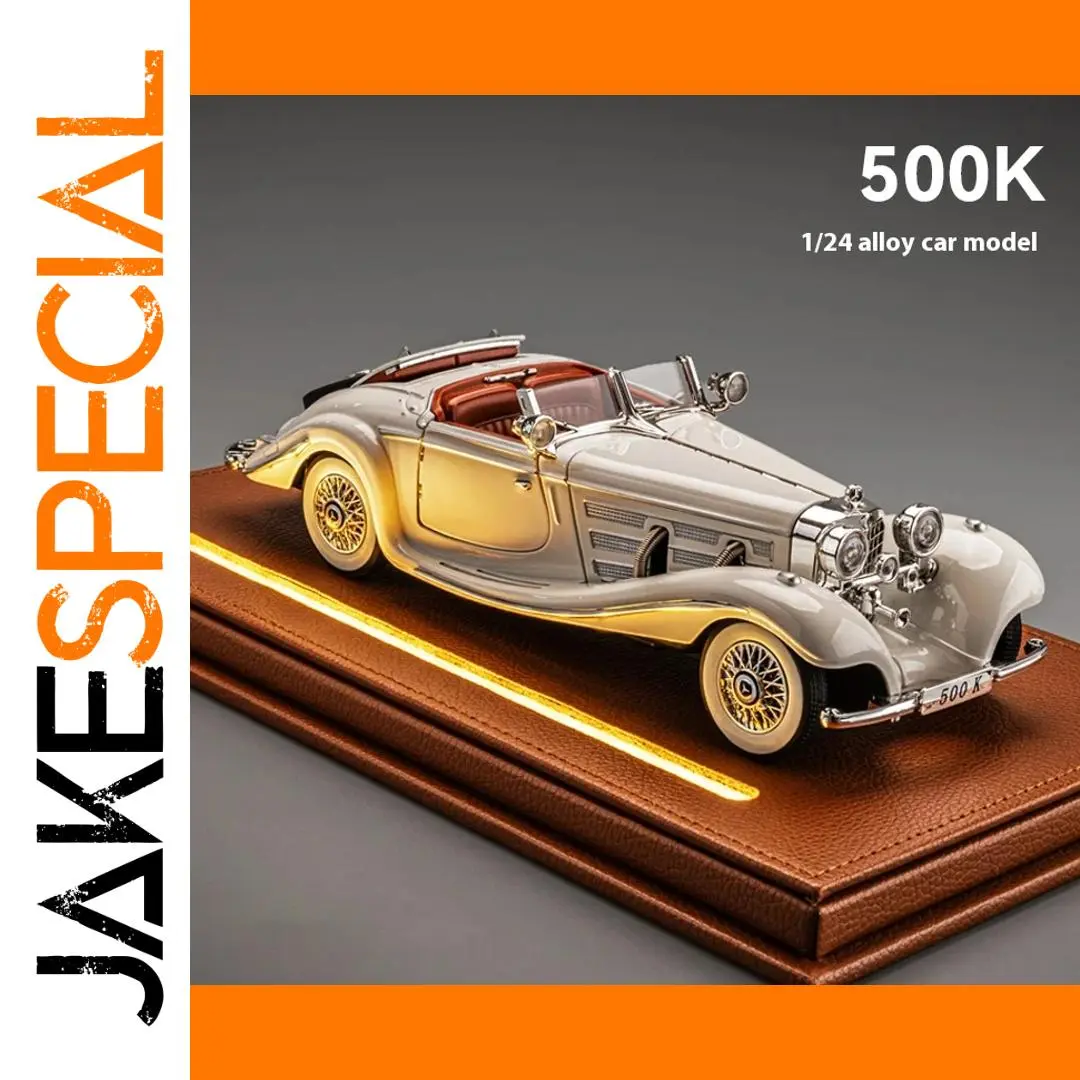 Vintage Silver 1:24 Diecast Car Model 1 Vintage Silver 1:24 Diecast Car Model