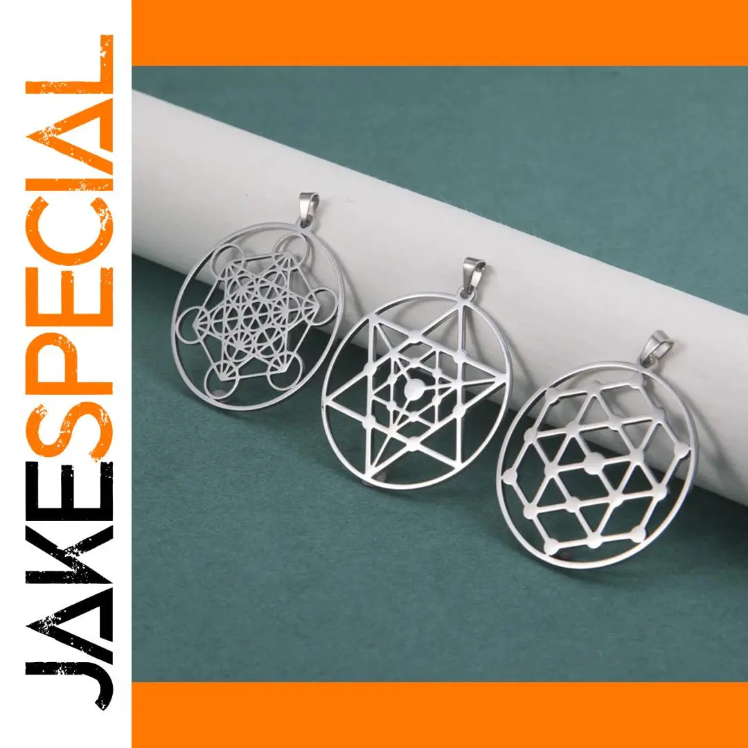 Sacred Geometry Stainless Steel Pendant 1 Sacred Geometry Stainless Steel Pendant