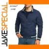 Men's Navy Windbreaker with Waterproof Fabric