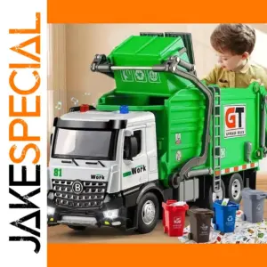 Vibrant Friction-Powered Garbage Truck for Kids