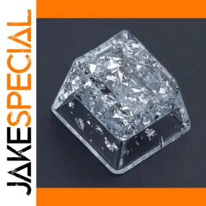 Transparent Silver Foil Resin Keyboard Keycap