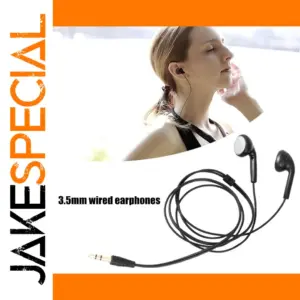 Black Wired Earphones with Dual Cables