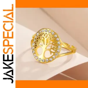 Stainless Steel Tree of Life Ring
