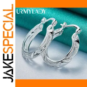 Sterling Silver Dragon Hoop Earrings for Women