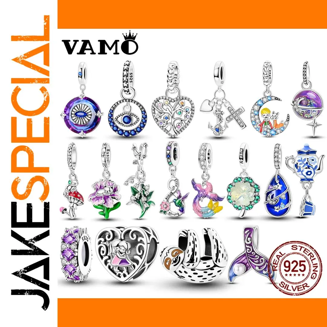 VAMO Sterling Silver Charm Bead Collection 1 VAMO Sterling Silver Charm Bead Collection