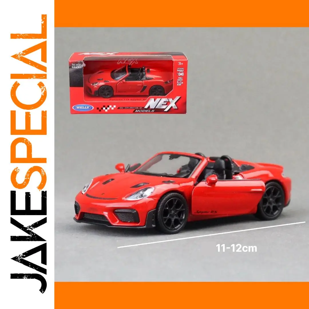 Red 1/36 Scale Porsche 718 Spyder Diecast Model 1 Red 1/36 Scale Porsche 718 Spyder Diecast Model