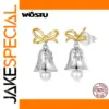 Elegant Snowflake Bell Earrings in Sterling Silver