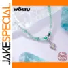 Sterling Silver Green Quartz Necklace for Women