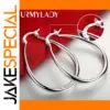 Sterling Silver Hoop Earrings 4.1cm