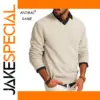 Men’s Light Beige V-Neck Sweater by ANIMAL GAME