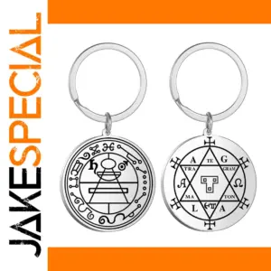 Stainless Steel Secret Seal Keychain with Hexagram