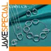 925 Sterling Silver Unisex Jewelry Set with Chain