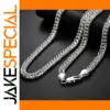 925 Sterling Silver Chain Necklace, 6mm Width