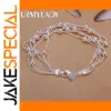 Elegant Silver Sterling Bracelet with Beads