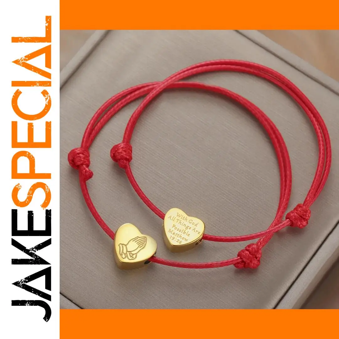 Elegant Stainless Steel Christian Bracelet with Charm 1 Elegant Stainless Steel Christian Bracelet with Charm