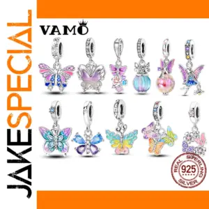 VAMO 925 Silver Enamel Charm Bead for Bracelets