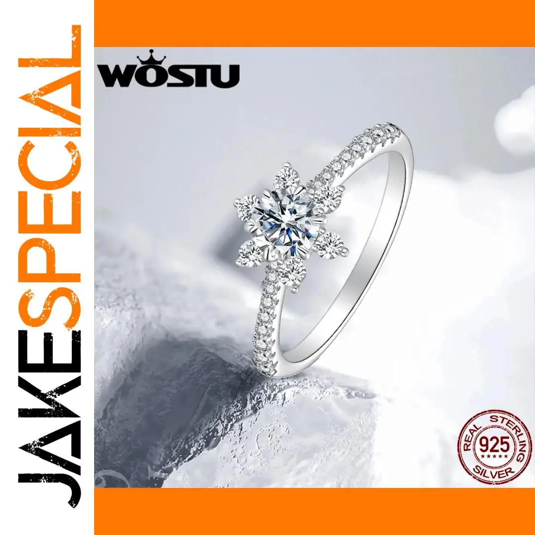 Elegant 0.5-Carat Flower Moissanite Wedding Ring 1 Elegant 0.5-Carat Flower Moissanite Wedding Ring