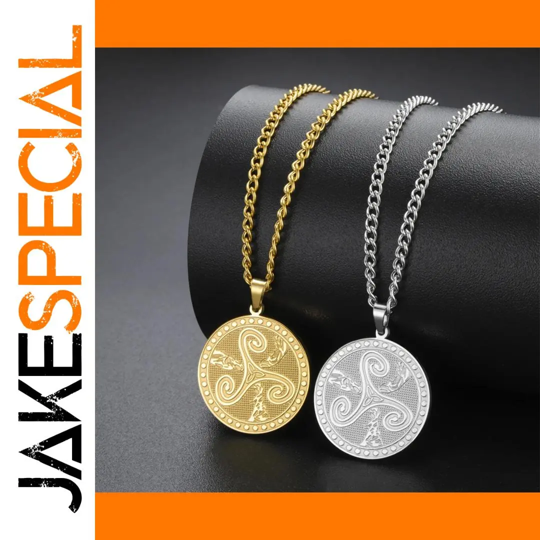 Stainless Steel Triple Moon Necklace 1 Stainless Steel Triple Moon Necklace