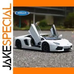 White Lamborghini Aventador 1:24 Diecast Model