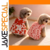 Spring Heart Pattern Dog Dress in Pink or Red
