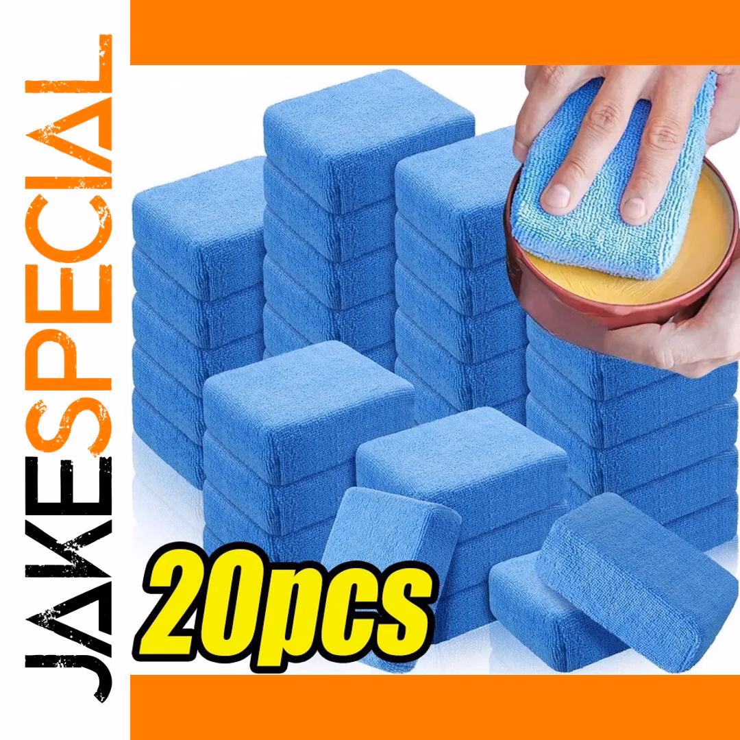 Blue Microfiber Car Wax Applicator Pads Set 1 Blue Microfiber Car Wax Applicator Pads Set