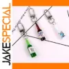Couple Bottles Keychain with Miniature Plastic Bottles