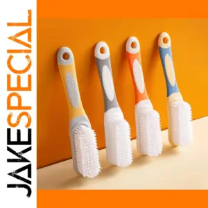 Multi-Color Shoe Cleaning Brush with Rubber Bristles