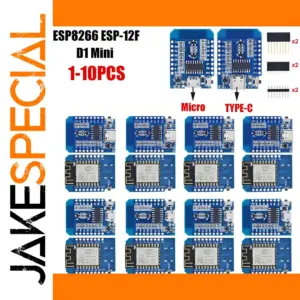 ESP8266 D1 Mini Wi-Fi Development Boards (Set of 1-10)