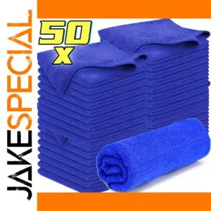 Blue Microfiber Cleaning Towel Set (30x30 cm)