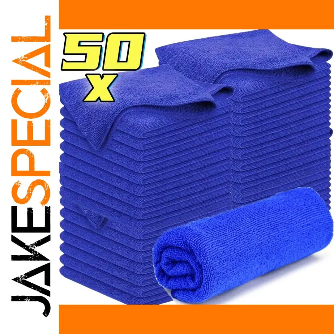 Blue Microfiber Cleaning Towel Set (30x30 cm) 1 Blue Microfiber Cleaning Towel Set (30x30 cm)