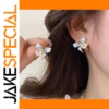 Vintage Butterfly Stud Earrings with Crystal Zircon